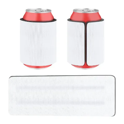 Wholesale Custom Blank Sublimation Printed Neoprene Slap Wrap Can Cooler Plain Beer Sleeve Koozies Snap Wrap Coozies