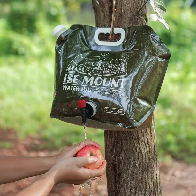 Large Capacity 7.5L Collapsible Outdoor Camping Hiking Camping Hiking Portable Carrier Travel Reusable Portable Water Bag