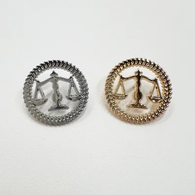 Vintage Inspired Brooch Design-inspired Wheat Ears Libra Emblem Balance Lawyer/judge Brooch Pins Packaging Broche Broches Femmes