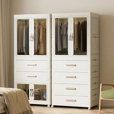 Foldable Multifunctional Storage Cabinet for Babies and Children's Clothing Storage Box, Household Storage Cabinet