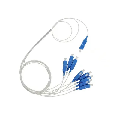Factory Wholesale 0.9mm PLC Splitter Steel Tube Without Block PLC Splitter Mini Differential Fibre PLC Splitter