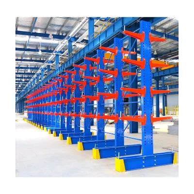 Warehouse Standard Heavy-duty Sheet Metal Storage Cantilever Rack Metal Cantilever Storage Shelf,Steel Pipe Rack