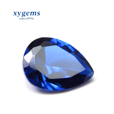 5*7mm Pear Cut Sapphire Blue Colored Spinel Stone