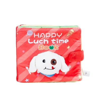 Eco-Friendly Cute Cloth Book Toy for Dogs Ins Food Hiding Book Plush Material Features Sniffing Sound by Amazon