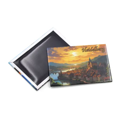 Hot Selling Custom Printing Fridge Magnets Refrigerator Tourist Scenery Photo Souvenir Customized Tinplate Fridge Magnets