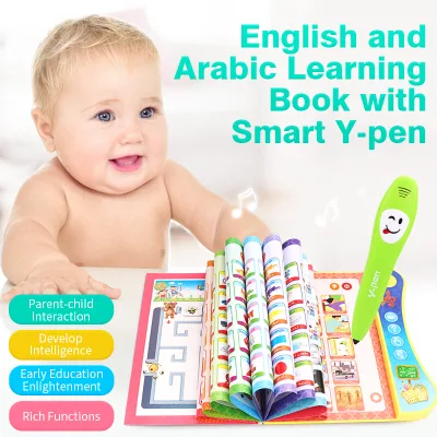 Preschool Interactive Musical Touch Plastic Electronic Audio E-book Talking Learning Book Arabic English Teaching