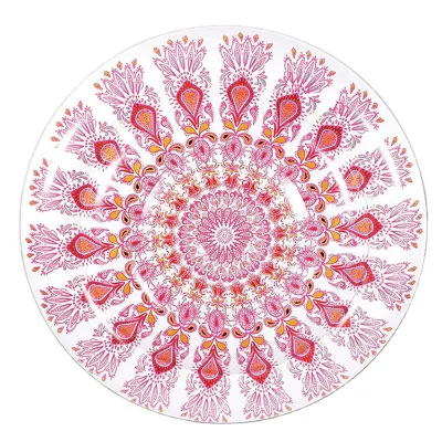 Factory PVC Inflatable Flower Mandala Pool Float Durable Plastic Inflatable Flower Mandala Island Raft Folding Water Lounge