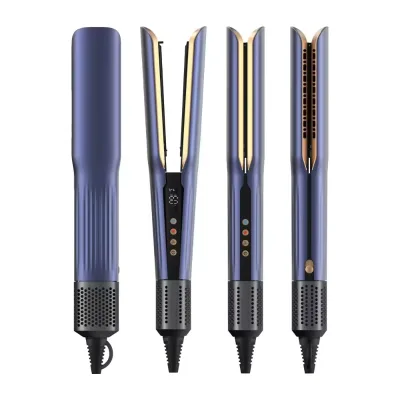 Professional Custom Salon Styling Tools Women LCD Titanium Plate Dual Wet/Dry Air Hotel Household Use Electric Hair Straightener