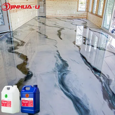 Two Part Epoxy Resin Liquid Coating for 3D Epoxy Floor Paint Furniture & Boat Paint with Shinning for