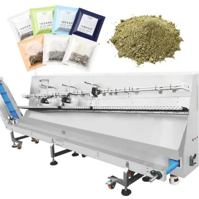 High Speed Sachet Conveyor System for Tea Bags Light Pouches 12mm Small Roller Anti Jumping Sorting Machine