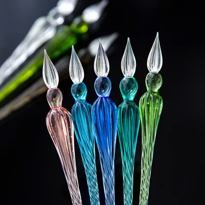 Hot Selling Wholesale Signature Overvalue Crystal Glass Dip Pen