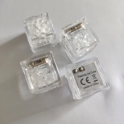 Water Sensor LED Flashing Ice Cubes for Party Glowing Pool Cube on Christmas Halloween and Easter