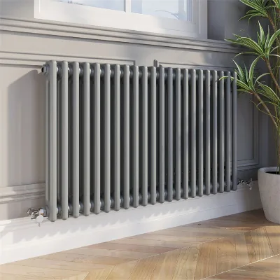 600x1010mm Retro White Column Radiator Horizontal French Style for Home Heating