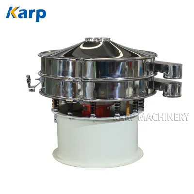 CE Certificate Rice Wheat Sieving Machine Round Rotary Vibrating Screen for Food Particles