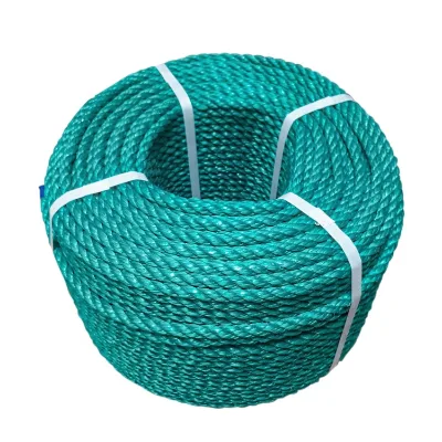 High Strength 3 Strand Twisted Polyethylene Rope (3-60mm Diameter) Abrasion-Resistant for Marine Fishing