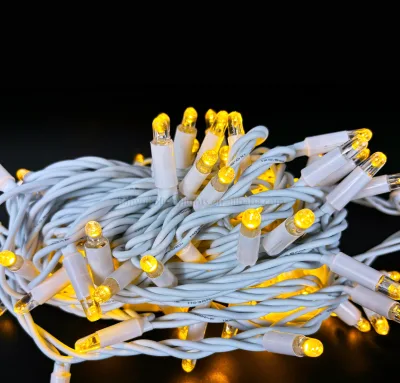 Customize IP65 Rubber Wire Connectable String Light Waterproof Anti Cold Outdoor Xmas Decoration String Light
