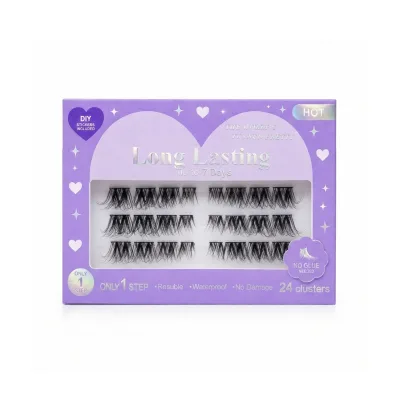 Lash Extension Waterproof Eyelash Cluster D Curl Custom Invisible Bottom Manga Cluster Lashes