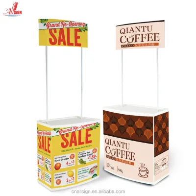 Customized Graphic Promotor Sales Counter Exhibition Stand Promotion Table for Event