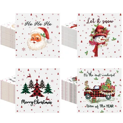 Durable Reusable Festive Christmas Towel Set for Kitchen and Bathroom Holiday Decor and Christmas Gifts