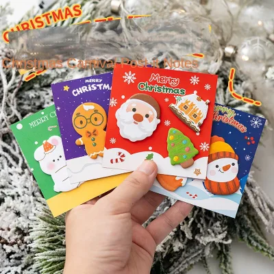 Christmas Cartoon Notes Cute Student Office DIY Sticky Notes Self-Adhesive Message Wholesale Supply
