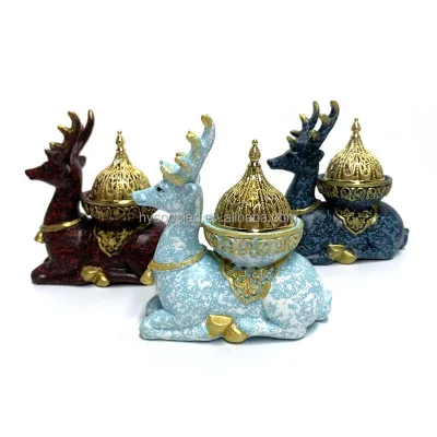 Middle East Style Backflow Incense burner Ramadan Resin Incense burner Cone Holder Resin Crafts Arabic Oud burner Incense Holder