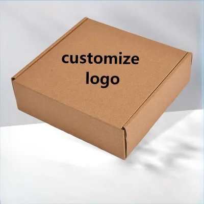 Recycled Materials Corrugated Board Custom Logo Packaging Box for Cosmetics and Shoes