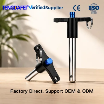 TENGDAFEI 304 Stainless Steel T Handle Quick Release Ball Lock Pin for Industrial Machinery Engineering 5mm-25mm