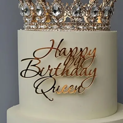 Ins Wind Princess Happy Birthday Acrylic Cake Decoration Lady Birthday Queen Cake Decoration