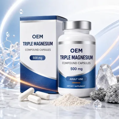 OEM 500 mg Triple Magnesium Compound Capsules 500 mg Promote Muscle Nerve Health for Adults Not for Pregnant Women