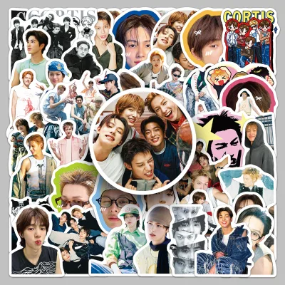 50Pcs Hot Selling Custom Stickers of Popular K-Pop Boy Group CORTIS High-Definition Photos, Decor for Phone Cases
