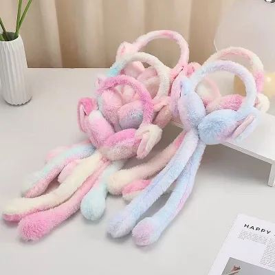 Hot-selling Warm Earmuffs Winter Colorful Ear Cover Funny Cold-proof Plush Rabbit Ear Muffs