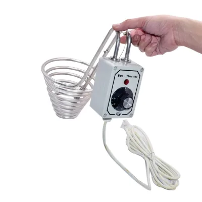 China Factory Supplies Honey Harvesting Stainless Steel Electric Spiral Honey Heating Device with Temperature Control Bee Thermo