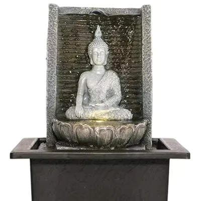 Polyresin Zen Budda Water Fountain for Indoor Small Classical Water Fountain