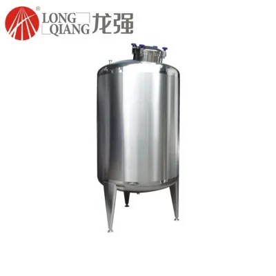 Wenzhou Single-layer Storage Tank 500L/1000L/1500L Longqiang Water Milk Oil Sanitary Stainless Steel Manufacturer Provided 100