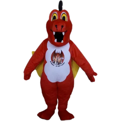 Amazing Character Red Dinosaur Mascot Costumes Custom Red Dinosaur Mascot for Sport Club