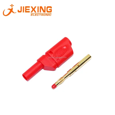 4mm Safety Banana Plug Gold Plated High Quality 600V 32A PA Material 4mm Stackable Plug Solder Type