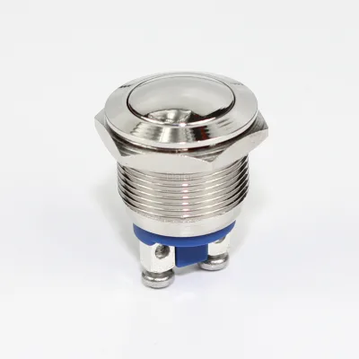 19MM Metal Arcade Push Button Switch 2PIN Momentary ON-OFF 12VDC Waterproof Push Button Switch with Screw Terminals