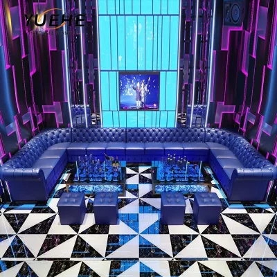 Commercial Waterproof Disco Bar Nightclub KTV Luxury Furniture U Shape Lounge Sofa Set
