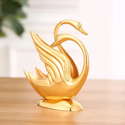 European-style Exquisite Swan Hotel Restaurant Paper Towel Storage Holder for Home Decoration