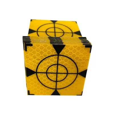 GUIZHIDA Yellow Reflective Rectangular Survey Target Sticker Self-Adhesive Printable Prism Target Mark for Total Station