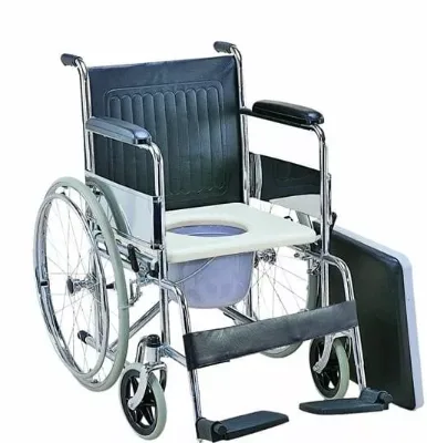 Manual Ordinary Full Lying and Semi Lying Wheelchair with Toilet for the Elderly Handcart for the Disabled