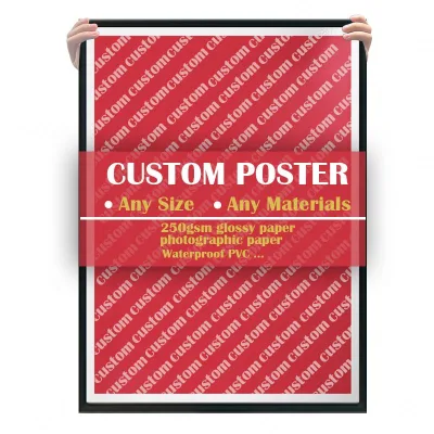 Good Factory Price Custom Advertising Good Quality Black Light Poster Paper Poster Printing For Advertising Print Poster