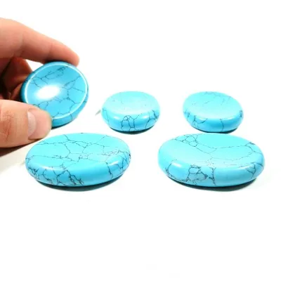 HY Blue Turquoise Worry Stones Multi Stones Available Crystal Healing Relax Stones