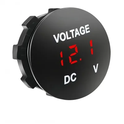 DC12V-24V LED Digital Car Motorcycle Voltage Tester Voltmeter Car Battery Monitor Tester Car Digital Voltmeter for Truck Car