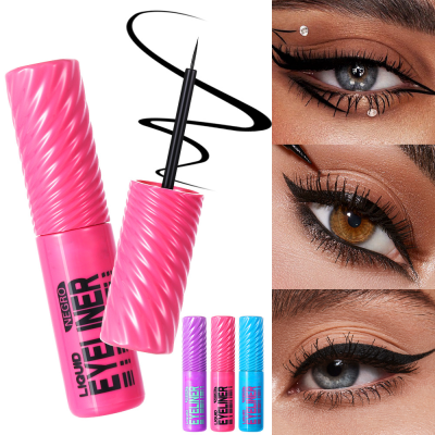 Three-Color Waterproof Eyeliner Soft-Bristled Pen Makeup Convenient Non-Removing Liquid Eyeliner Wholesale
