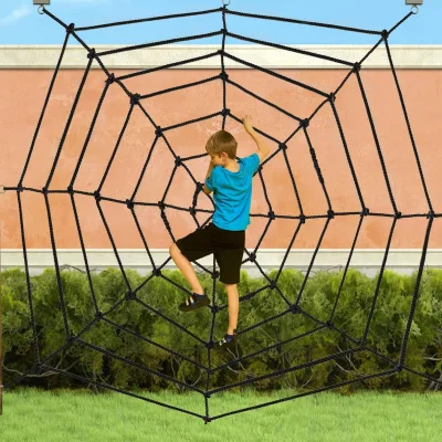 Climbing Cargo Net, 8X8ft Spider Climbing Net for Kids, for Playground,Tree House, Backyard, Decoration, Indoor & Outdoor
