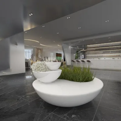 Y706 Modern Bowl chair flowerpot luxury Lounge Frp special other Furniture garden public Leisure Chair For Shopping Mall