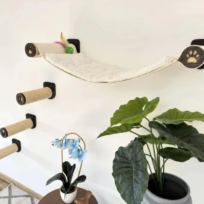 Customizable Modern cat Hammock Wall-mounted cat Steps Sturdy Enough Saves Space Multi-functional Usage Methods Stylish Design