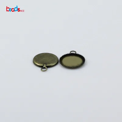 Beadsnice open bezel pendant frame Micro insert for jewelry