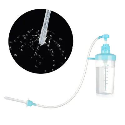Portable Female Foldable Plastic Vaginal Irrigator Anal Douche Cleaning Tool with Enema Douche Bottle